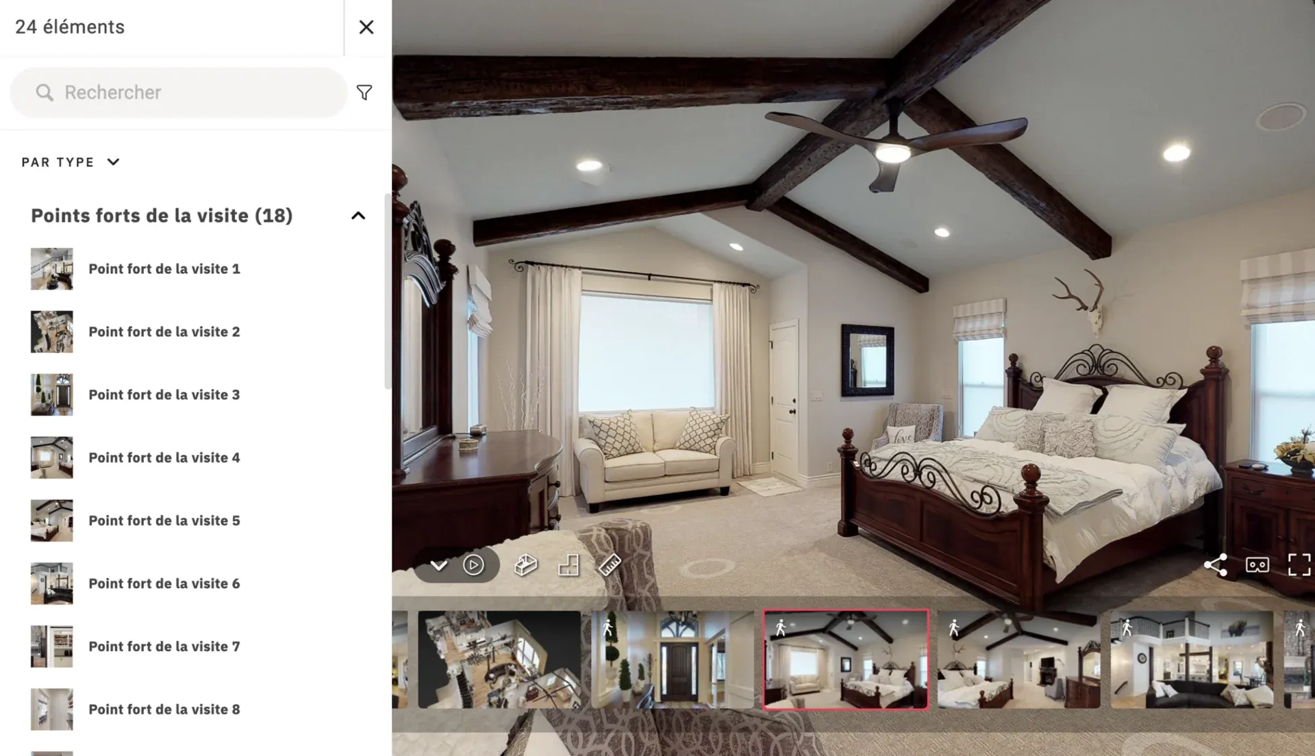 Preparing a 360° virtual tour for a property